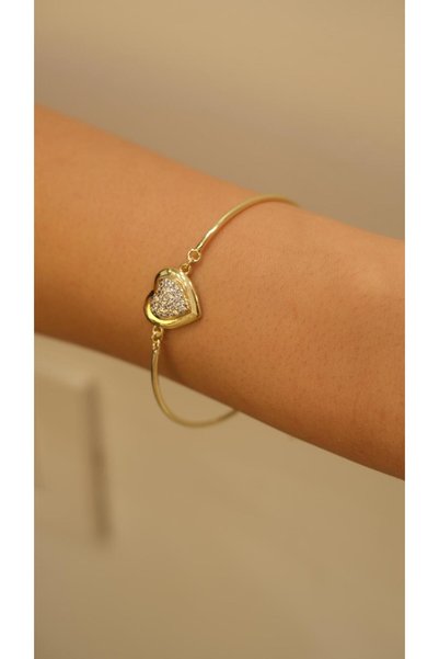 Jerie Gold Handcuff Figure Detailed Adjustable Bracelet