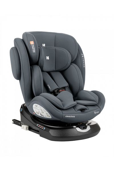 Kikka Boo Child car seat with ISOFIX KikkaBoo I-Felix DarkGrey, I-Size approved 40-150cm, R129, SPS-Protec