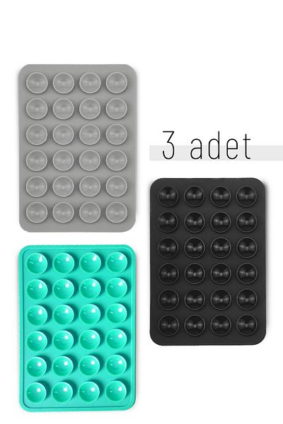 Nezih Case Mobile Phone Stabilizer Adhesive Silicone Suction Cup Set of 3