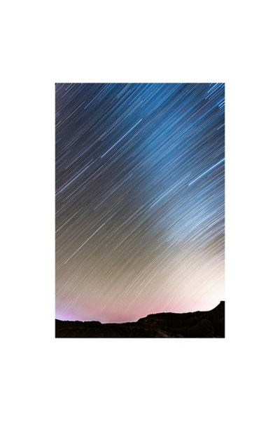 OEM Pictură pe pânză, „Stele strălucitoare peste munți întunecați”, 100 x 100 cm