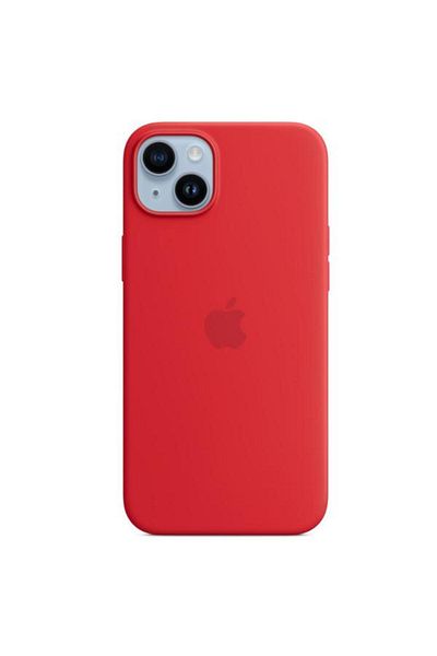 Apple Silicone Back Case for iPhone 14 Plus, MagSafe (Red)