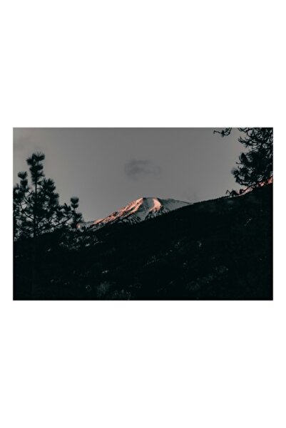 OEM Pictură pe pânză, „Lumină amurg pe vârf de munte”, Natură, 150 x 100cm