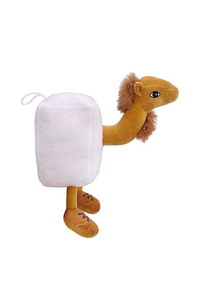 Flippy Italian Brainrot Soft Plush Toy, Flippy, Camel Refrigerator Frigo Camelo Model, White Brown