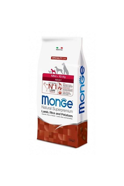 Monge Superpremium Monoprotein Adult Mini - Miel și Orez - 7,5 kg