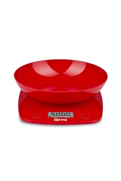 Girmi Kitchen Scale, Girmi, PS01, with Bowl, LCD Screen, Red