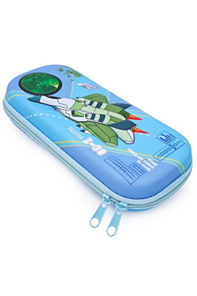 DNS Penar baieti etui scolar, cu 1 compartiment 1 fermoar, neechipat, 3D Avio...