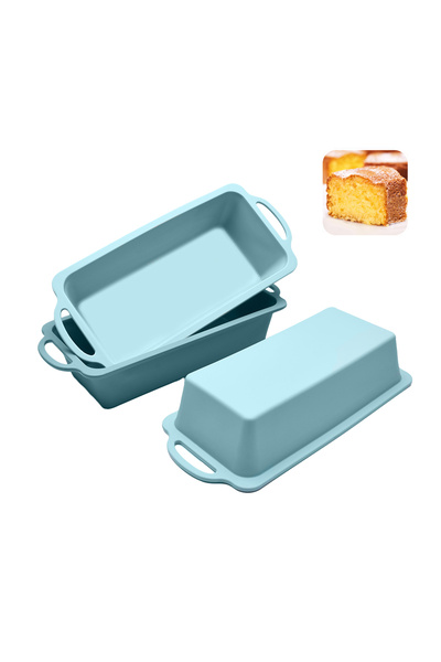 awwaline Silicone Baking Tray, awwaline®, Turquoise, 27 x 14 x 6.5 cm, Reinforced Handles