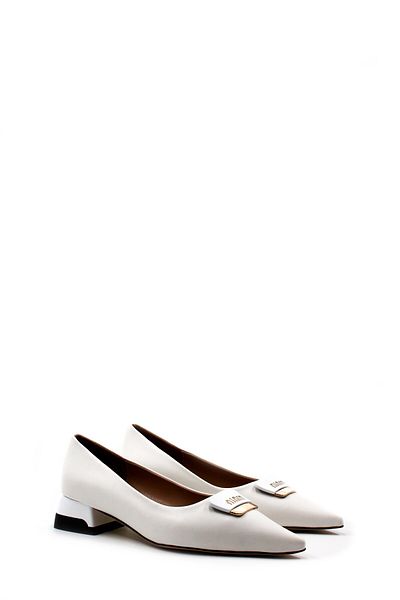 Ayakkabıhane White Women's Thick Heeled Shoes Ah1E792261554