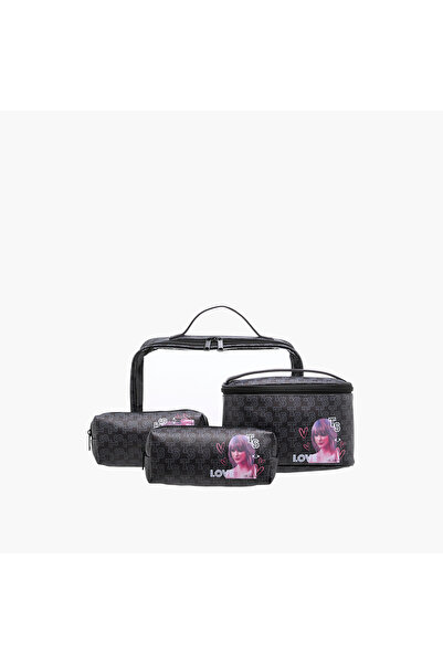 Lifestyle Taylor Swift Print 4-Piece Cosmetic Bag Set