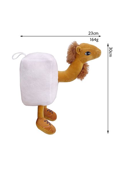Flippy Italian Brainrot Soft Plush Toy, Flippy, Camel Refrigerator Frigo Camelo Model, White Brown