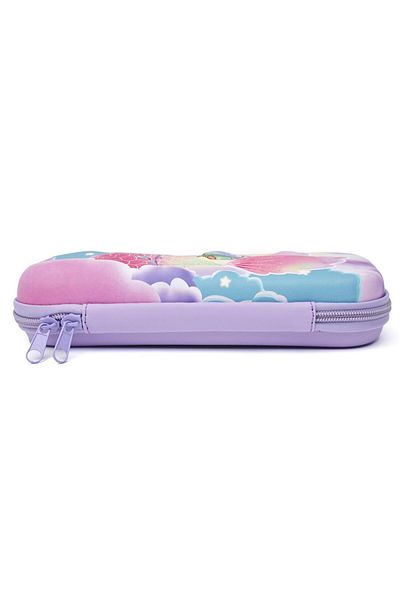 DNS Girls' pencil case, school bag, with 1 compartment 1 zipper, unequipped, 3D Mermaid, purple 6229