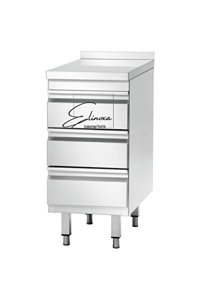 Elinoxa 720-030 Endüstriyel Ticari Paslanmaz Çelik 3 Çekmeceli Tezgah Dolabı ...