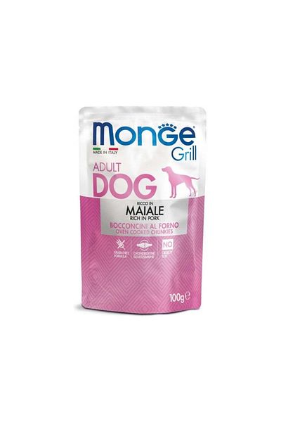 Monge Grill Chunkies - Super-premium Wet Food - Pork - 100 g