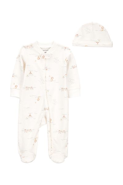 Carter's Baby Boy Ecru Jumpsuit Set