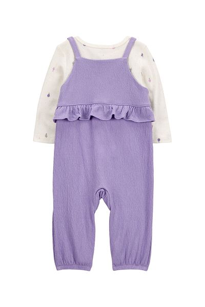 Carter's Baby Girl Purple Salopet Set