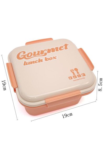DNS Kids sandwich lunch box, 2 compartments, 1000 ml, pink HSD562