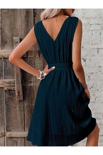 İBRE Women's White Dress with Belt