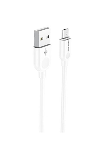 Blue Power Кабел за данни BLUE Power BM2BX14, USB - MicroUSB, 2м, 2.4 А (Бял)