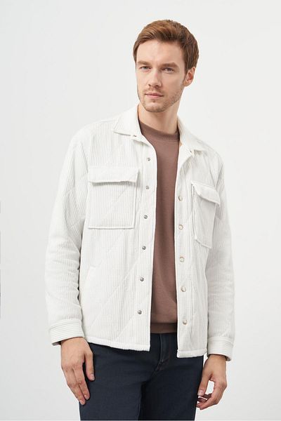 Morven Men's White Quilted Worker Jacket