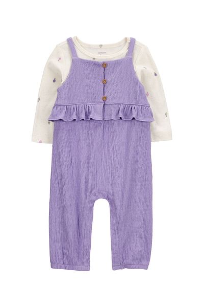 Carter's Baby Girl Purple Salopet Set