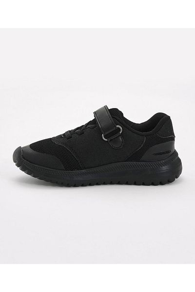 Pine kids School Shoes with Velcro Closure - Black