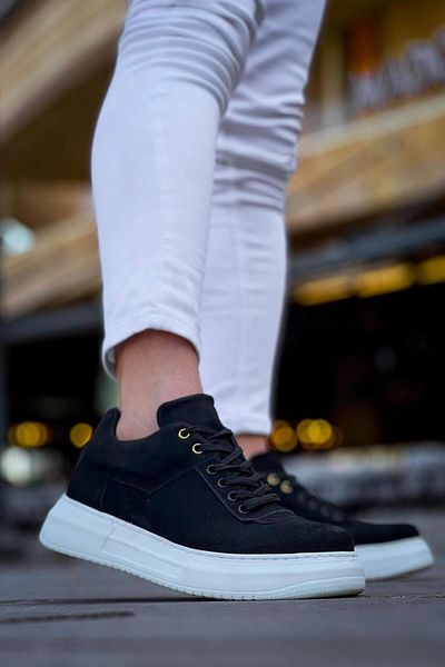 MELAMS Sheiyk Black Suede Casual Men's Shoes - Kbc