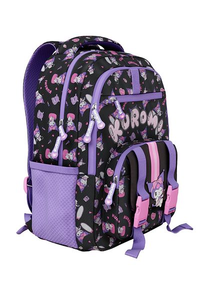 WİGGLE Kuromi Licensed New Collection Premium Σχολικό Σετ 3 τεμαχίων Σακίδιο πλάτης-τσάντα μεσημεριανού-θήκη για στυλό