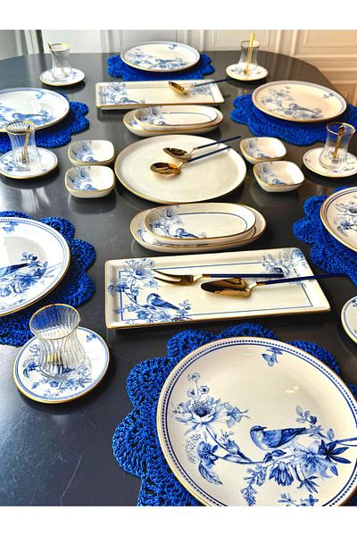 ROSSEV Breakfast Set Grandala 46 Pieces for 6 People