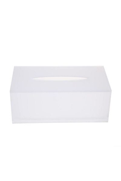 Lamsit Ibdaa Acrylic Tissue Box, Rectangle 25x13x9 cm, Frosted, Mirror Finish