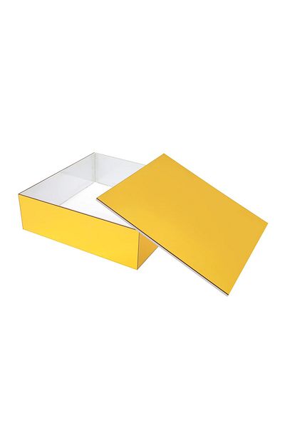 Lamsit Ibdaa Acrylic Cake Box Stand, 10x10x3 in, Gold Mirror