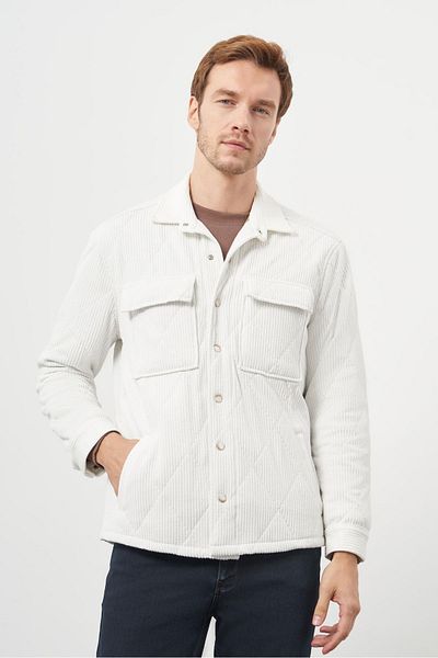 Morven Men's White Quilted Worker Jacket