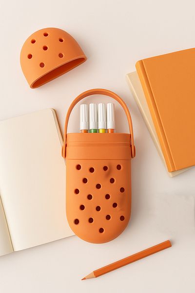 Nandy Home 6 bucăți cutie de creion modelată din silicon cu cadou ornament, suport pentru stilou