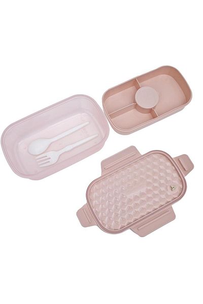 DNS Caserola bento copii, capac transparent ,1 compartiment, 800 ml, roz XJ-8448