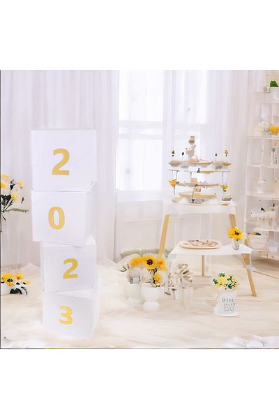 Lamsit Ibdaa Graduation Party Set - Boxes for Ceremony, Convocation, GRAD Decor (Numbers)