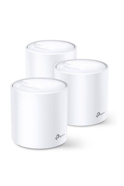 TP-LINK Router Wireless Mesh Deco X60, Gigabit, Dual Band, 3000 Mbps, Pachet de 3 (Alb)