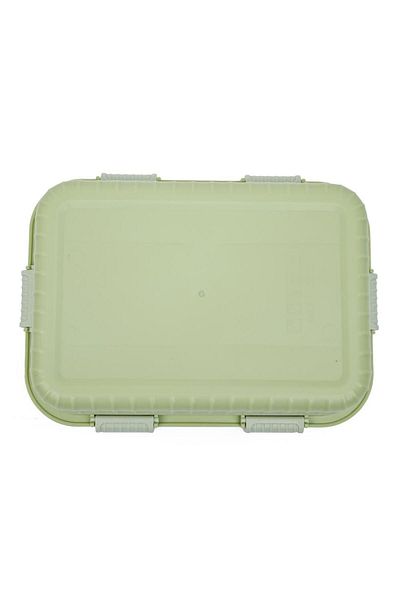 DNS Stainless steel bento box for kids, 3 compartments, leak-proof, for lunch, 800 ml, green HXD6761