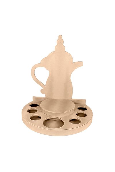 Lamsit Ibdaa Coffee Thermo Flask, Round Leather Set, Tea, Off-White, Jug Dalla, Thermos