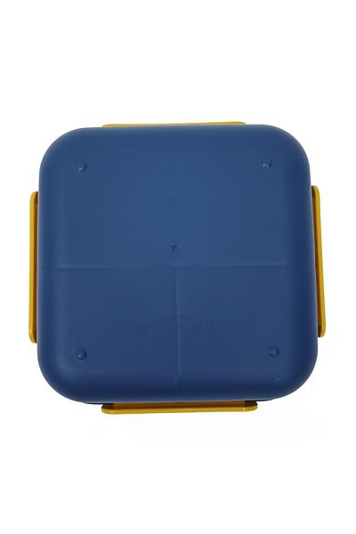 DNS Bento box copii pachet scoala, 3 compartimente, plastic dur, 1300 ml, galben-albastru YC9053
