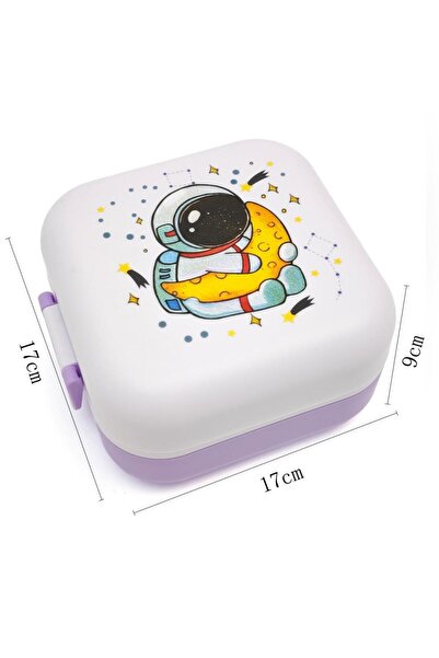 DNS Caserola 2 compartimente si sectiune fructe, bento box copii scoala, 1150...