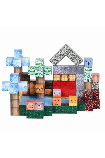 OEM Set 200 magnetic construction blocks - educational, creative, STEM Montessori for kids