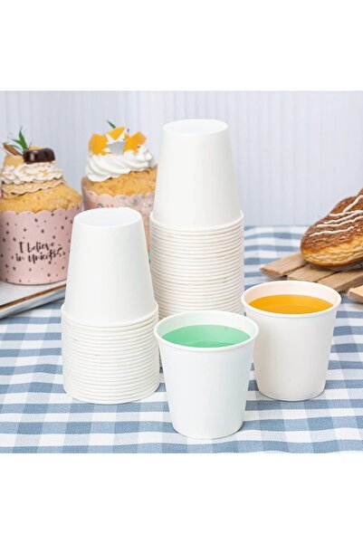 Ideal Pack Disposable White Paper cup 4 OZ Pack Of 100PCS