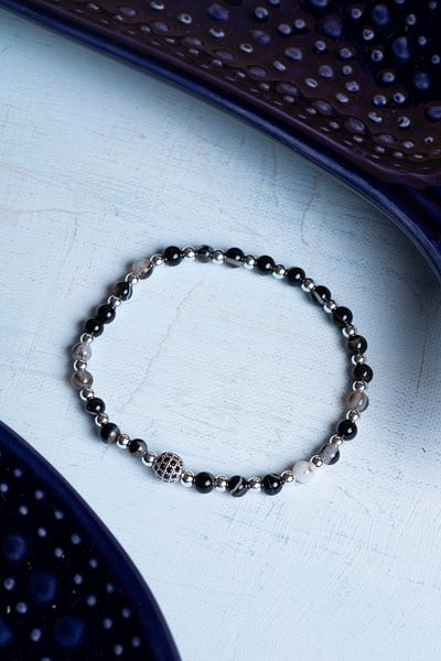 DENİZ Certified Eye Agate Natural Stone Bracelet