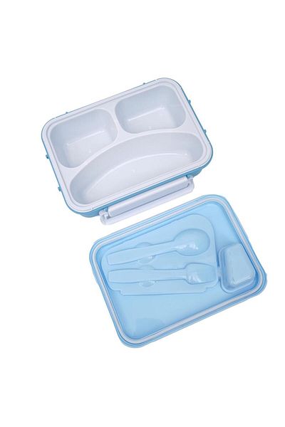 DNS Caserola pachet pentru copii, 3 compartimente, 750 ml, albastru YSY3023-1