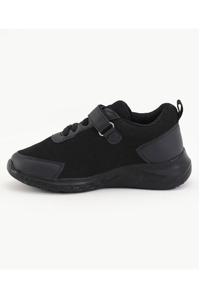 Pine kids School Shoes with Velcro Closure - Black