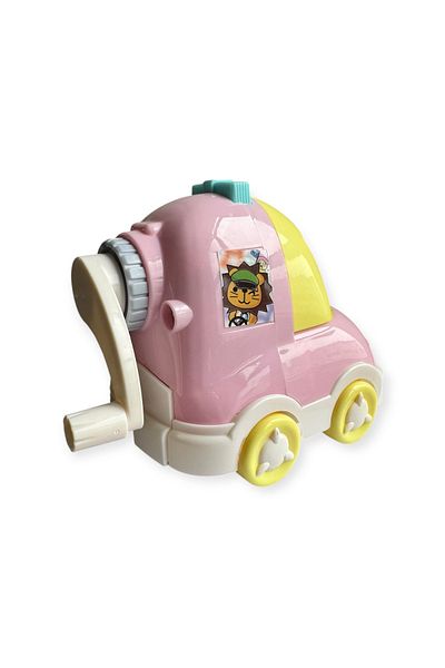 Polin Table Top Mechanical Pencil Sharpener with Cute Car Design, Pastel Color, for Kids