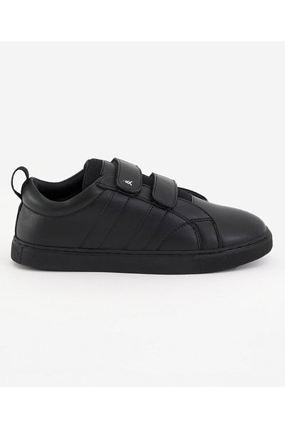 Pine kids School Shoes With Velcro Closure - Black
