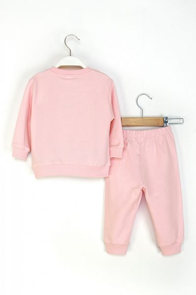 DMB BOYS & GIRLS Baby Girl Heart Tracksuit Set Crew Neck Sweatshirt and Elastic Waist Sweatpants