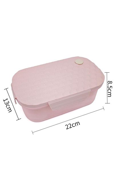 DNS Caserola bento copii, capac transparent ,1 compartiment, 800 ml, roz XJ-8448