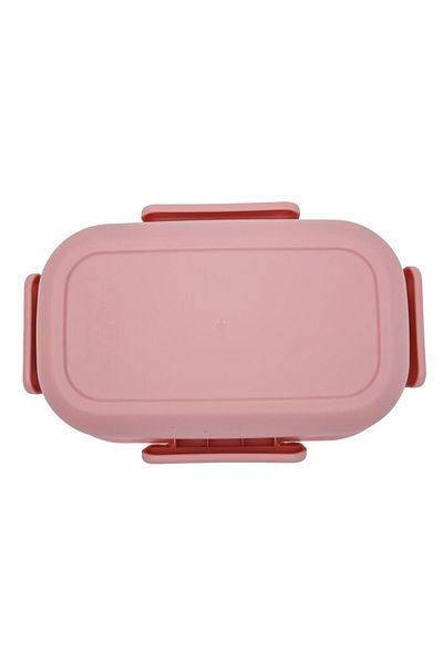 DNS Bento lunch box for children, 1 compartment, stainless steel interior, 800 ml, pink HXD6720