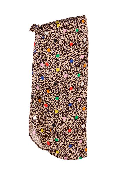 Eight Fashion Women's Long Multicolored Leopard Non-Show Pareo